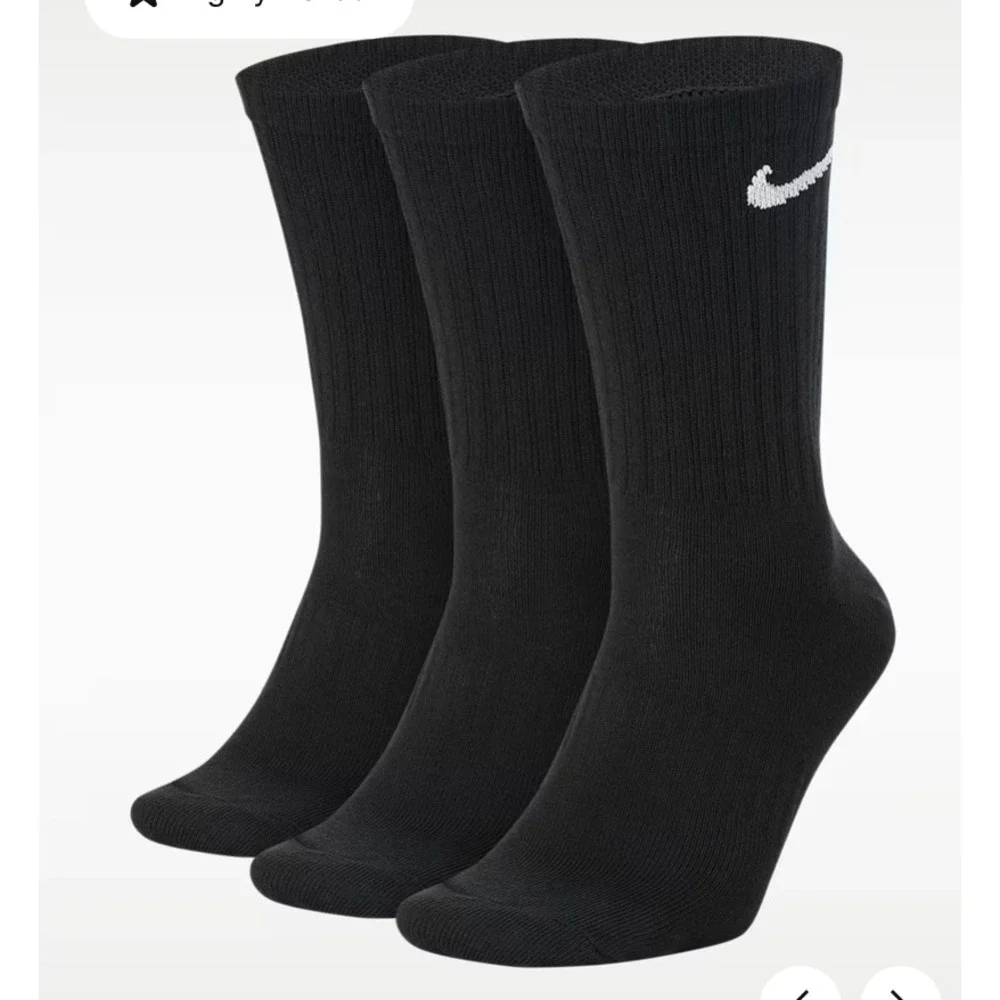 New Nike Everyday Lightweight Training Crew Socks Sz Large 3 Pairs SX7676 010